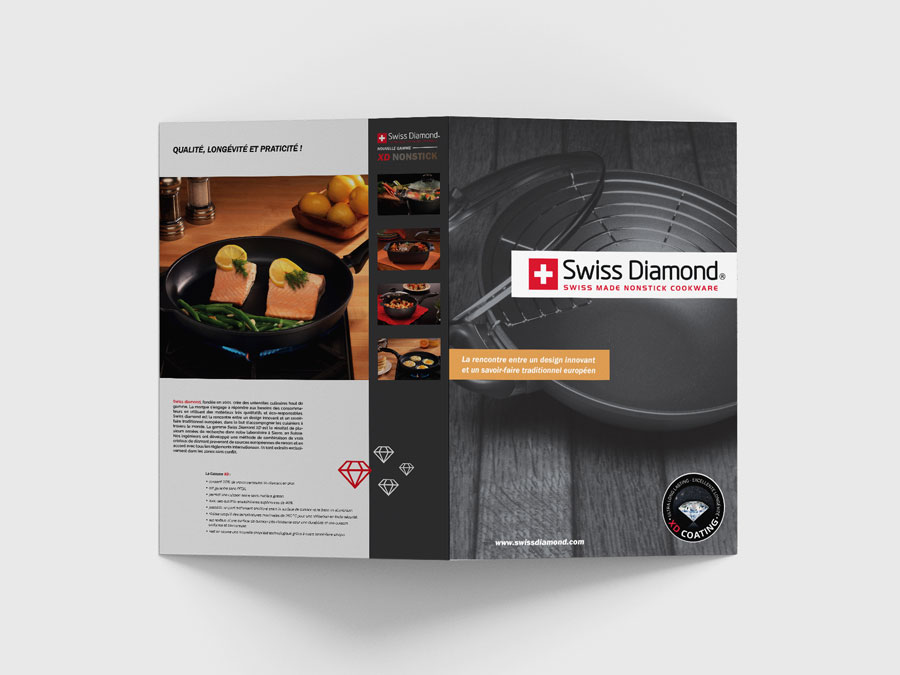 Dépliant Swiss Diamond - vue de la couverture intégrale (première et dernière de couverture)