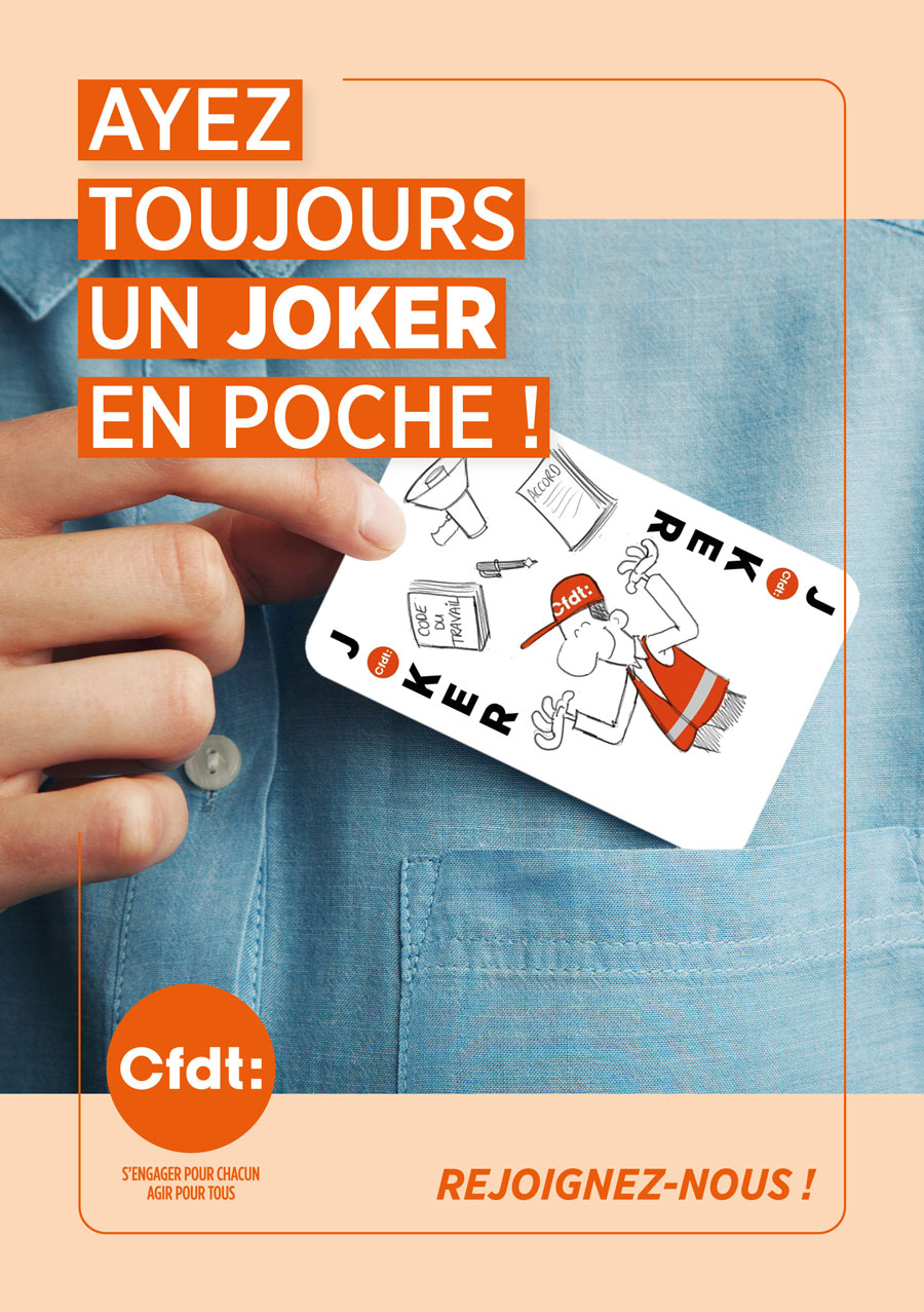 Proposition Ayez toujours un joker en poche - CFDT - homme