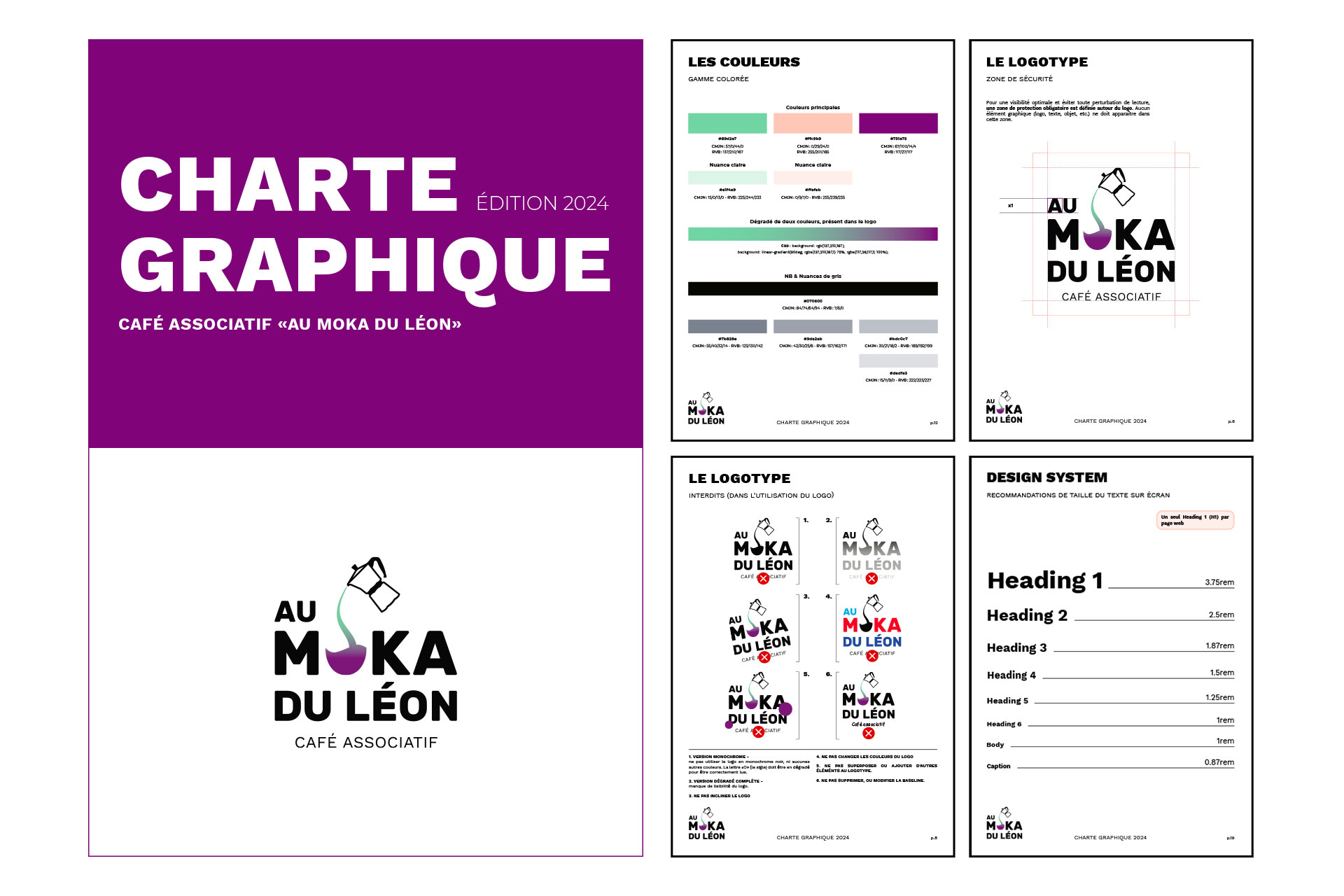 Extrait de la charte graphique du Moka du Léon